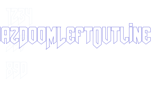 AmazDooMLeftOutline Font Download