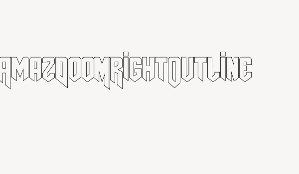 AmazDooMRightOutline Font