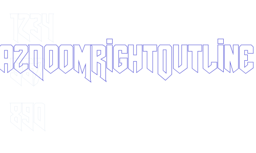 AmazDooMRightOutline Font Download