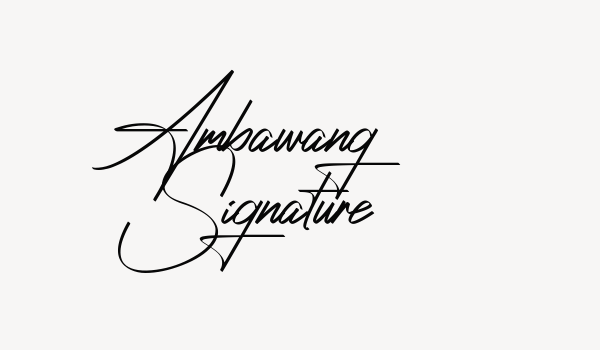 Ambawang Signature Font