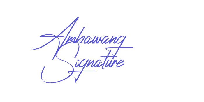 Ambawang Signature Font Download