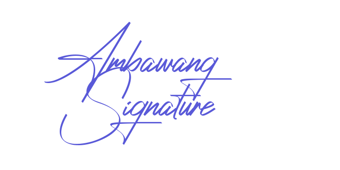 Ambawang Signature Font