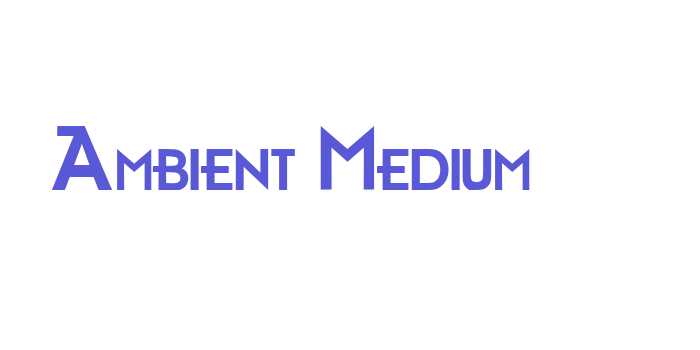 Ambient Medium Font Download