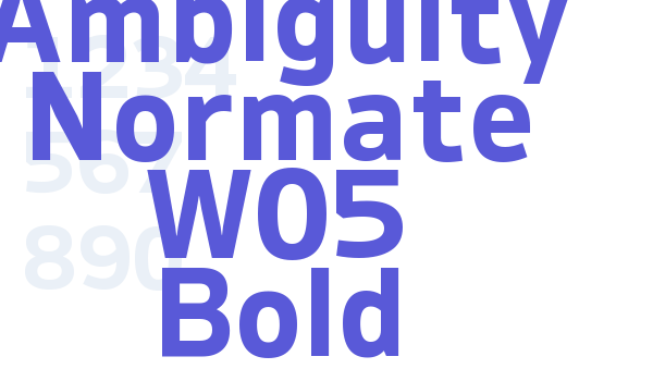 Ambiguity Normate W05 Bold Font