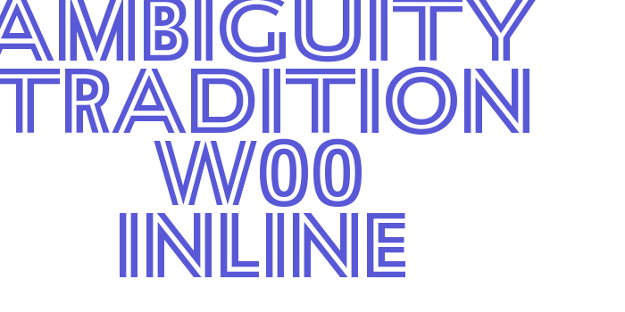 Ambiguity Tradition W00 Inline Font Download