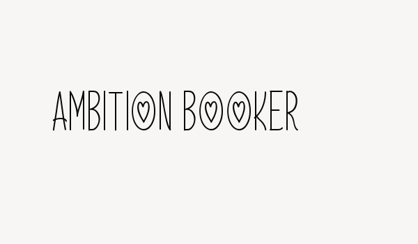 Ambition Booker Font