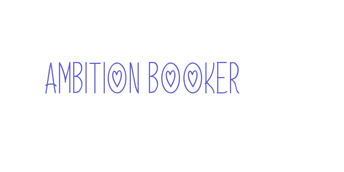 Ambition Booker Font Download