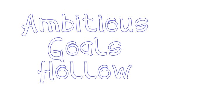 Ambitious Goals Hollow Font Download