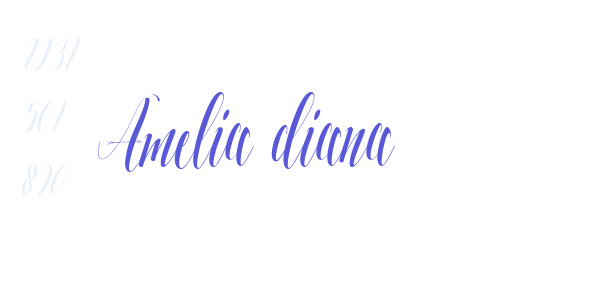 Amelia diana font free