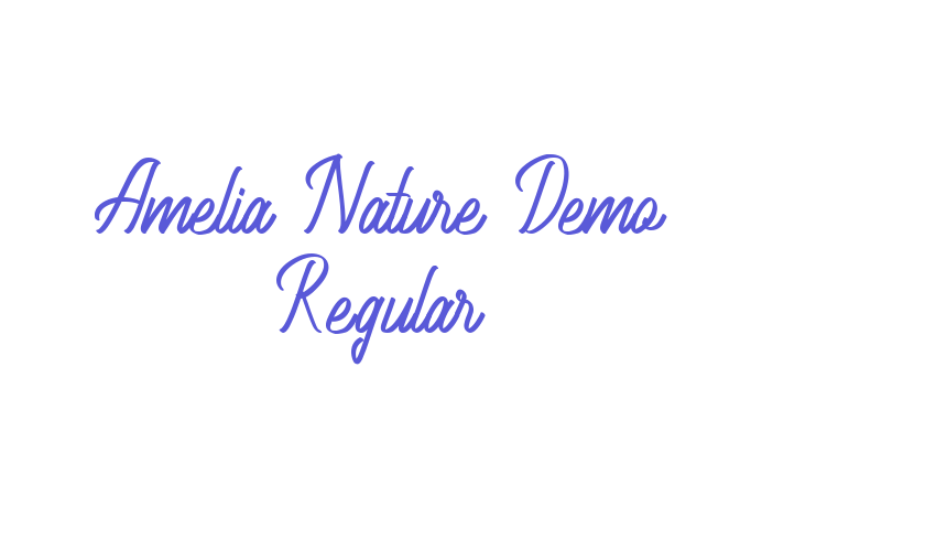 Amelia Nature Demo Regular Font