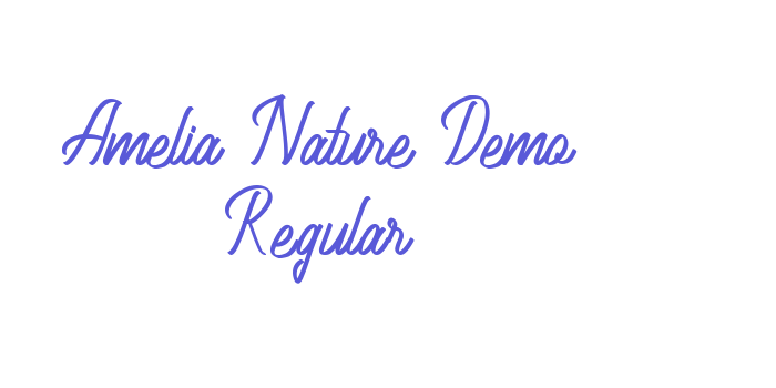 Amelia Nature Demo Regular Font Download