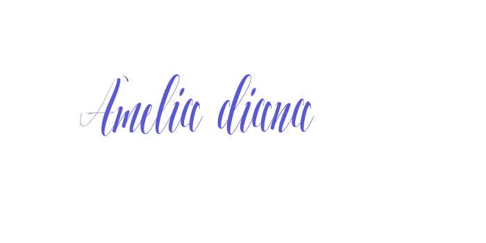 Amelia diana Font Download