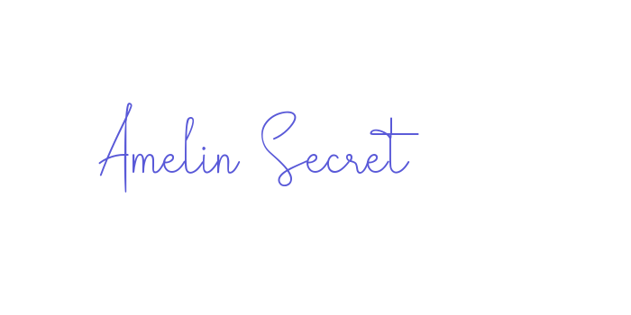 Amelin Secret Font