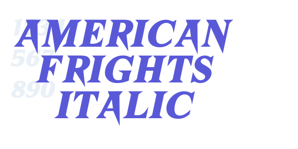 American Frights Italic font free