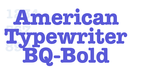 American Typewriter BQ-Bold font