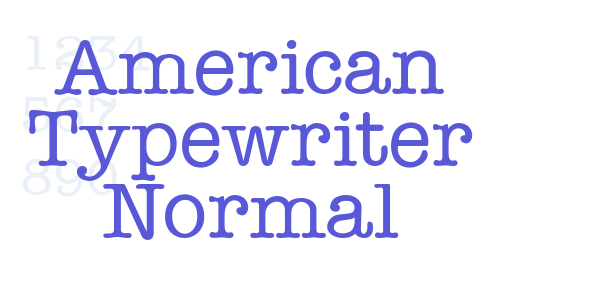 American Typewriter Normal font