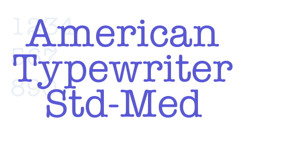 American Typewriter Std-Med font