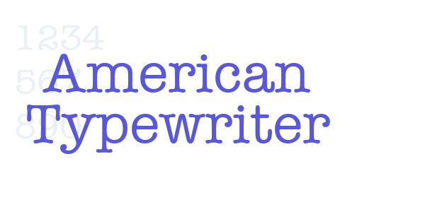 American Typewriter font