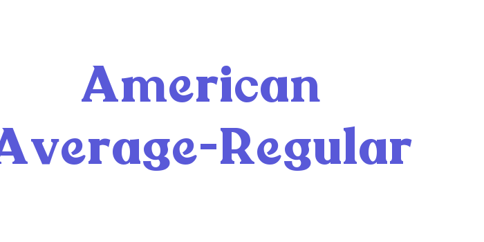 American Average-Regular Font