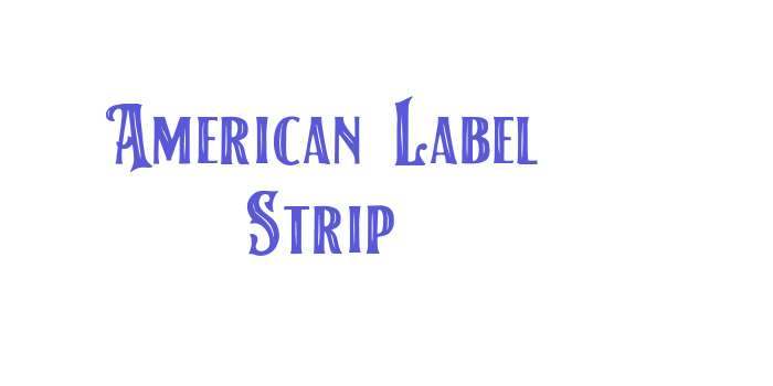 American Label Strip Font Download