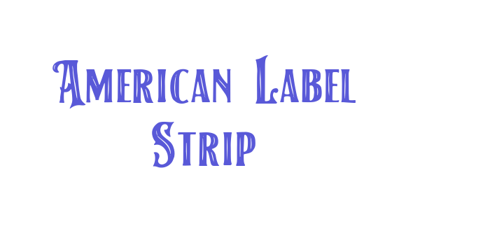 American Label Strip Font