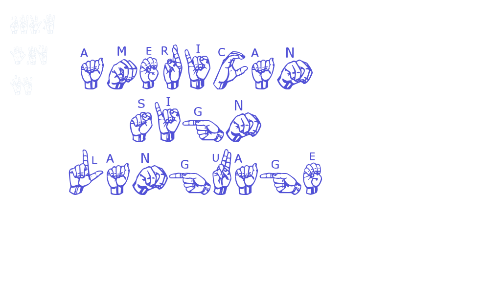 American Sign Language-font-download