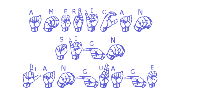 American Sign Language Font