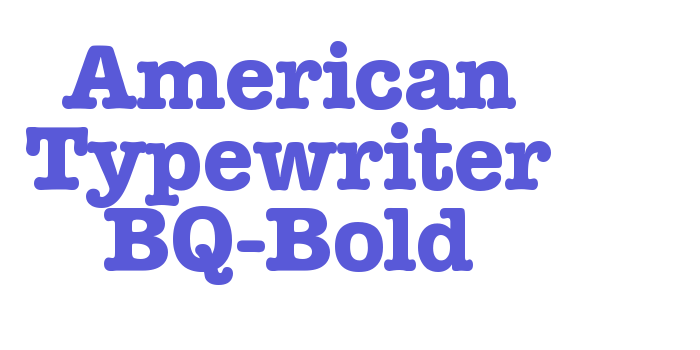 American Typewriter BQ-Bold Font Download