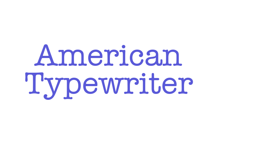 American Typewriter Font Download