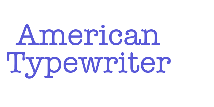 American Typewriter Font