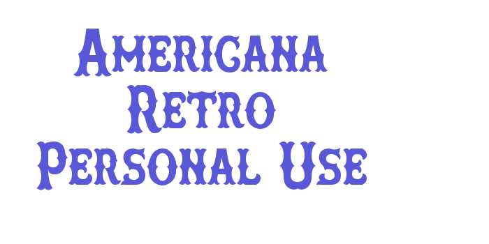 Americana Retro Personal Use Font Download