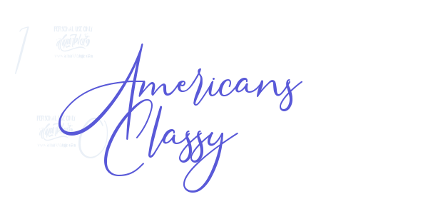 Americans Classy font