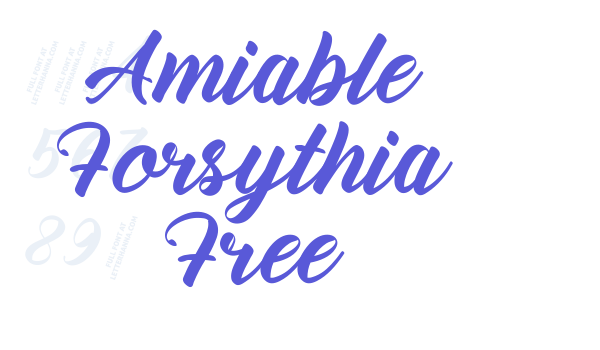 Amiable Forsythia Free Font