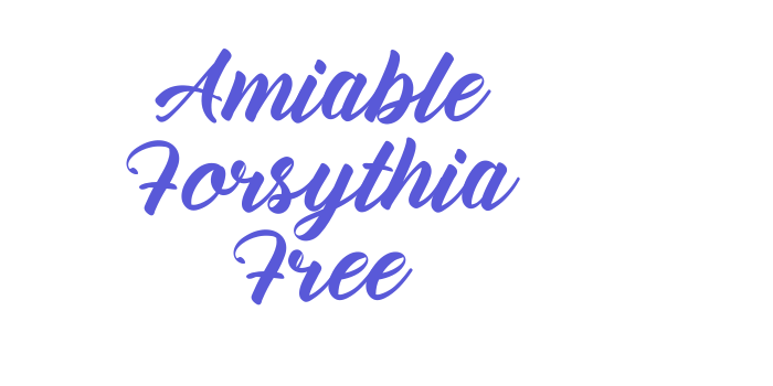 Amiable Forsythia Free Font Download