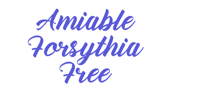 Amiable Forsythia Free Font