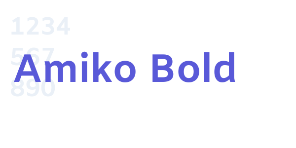 Amiko Bold font