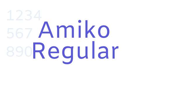 Amiko Regular font