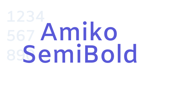 Amiko SemiBold font