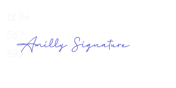 Amilly Signature font free