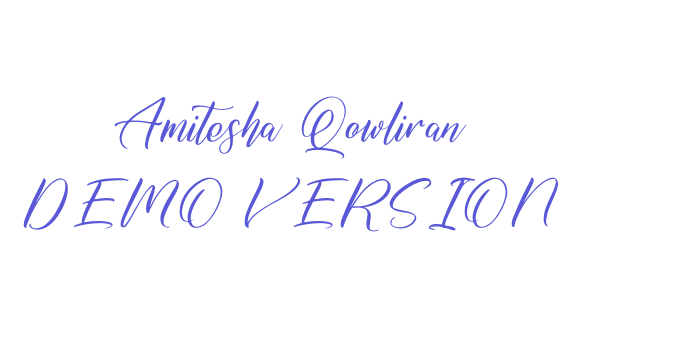 Amitesha Qowliran DEMO VERSION Font Download