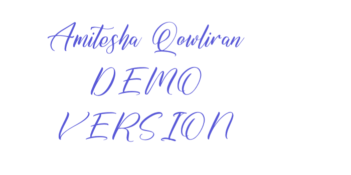 Amitesha Qowliran DEMO VERSION Font