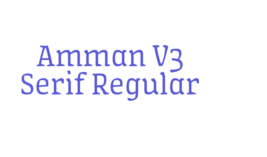 Amman V3 Serif Regular Font