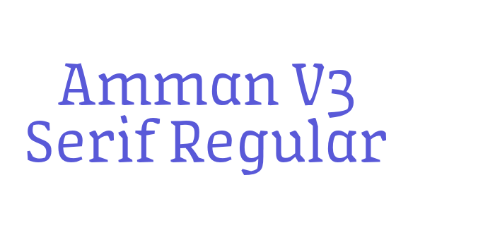 Amman V3 Serif Regular Font Download