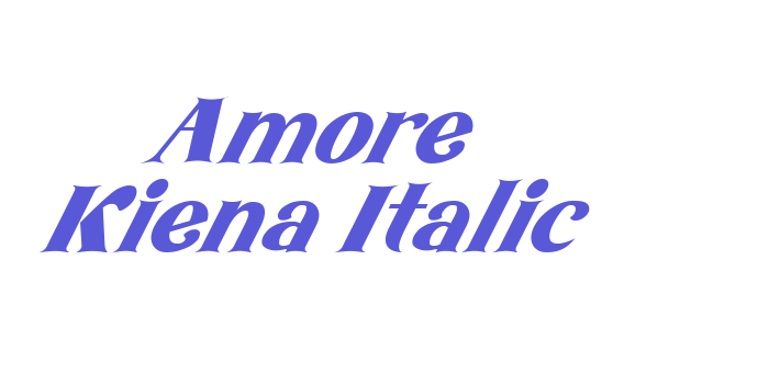 Amore Kiena Italic Font Download