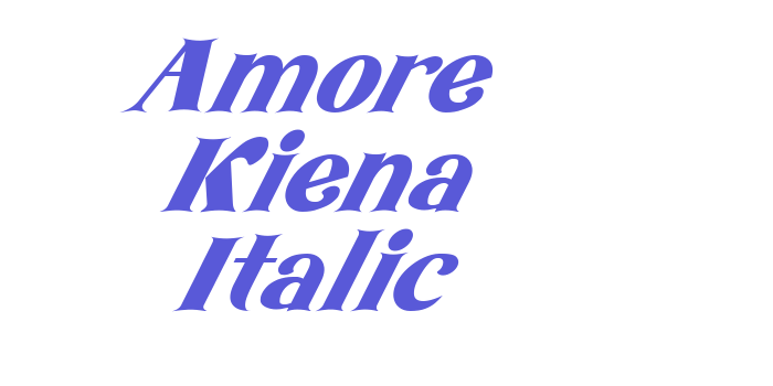 Amore Kiena Italic Font