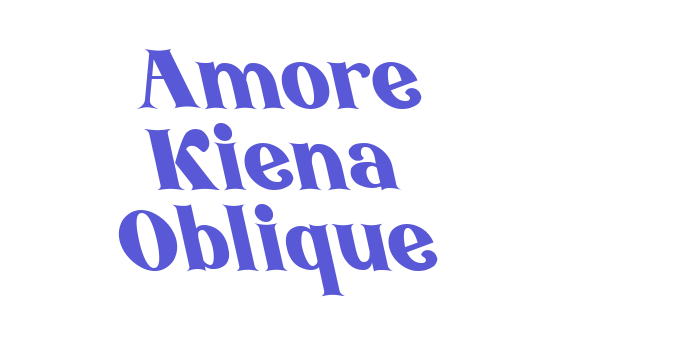 Amore Kiena Oblique Font Download