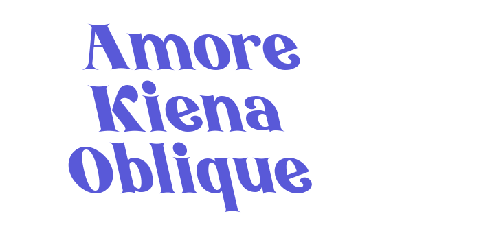 Amore Kiena Oblique Font