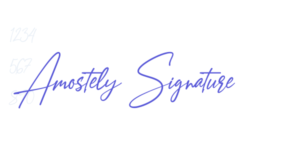 Amostely Signature font free