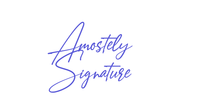 Amostely Signature Font