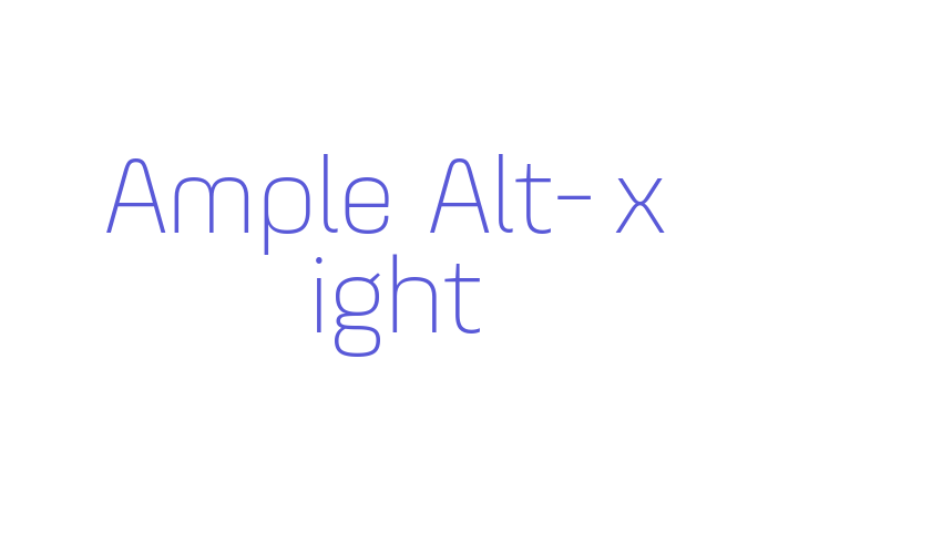 Ample Alt-Ex Light Font